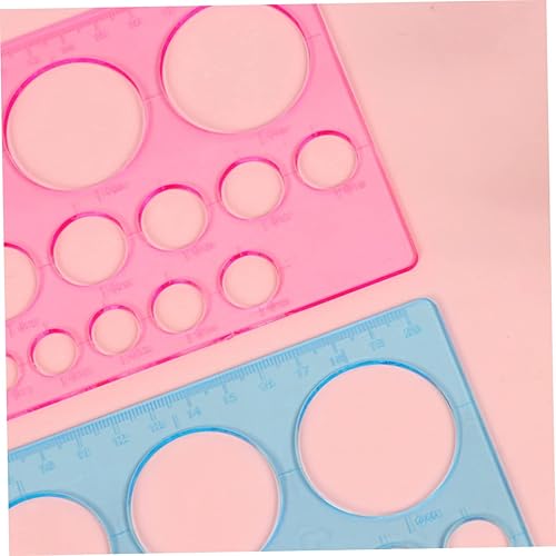 Miniatura 2 de Ciieeo Regla recta 8pcs El círculo cinta métrica dibujo dibujo regla recta