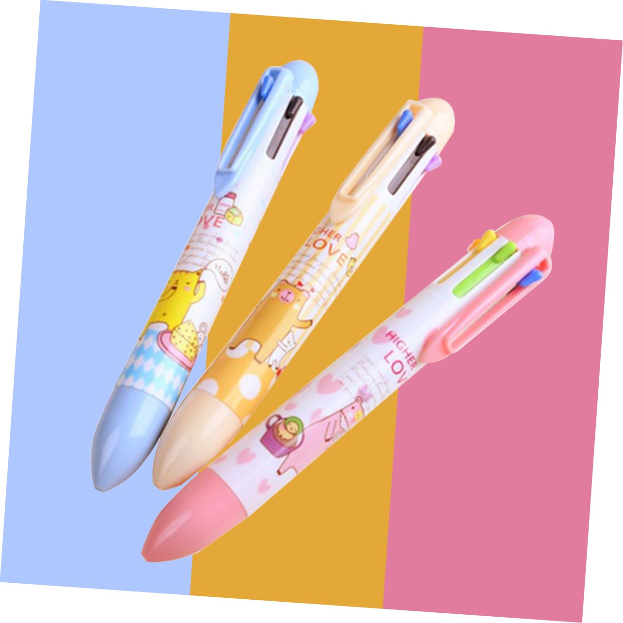 Amazon | EXCEART 3個 7 マルチカラーボールペン gifuto 多色 色鉛筆