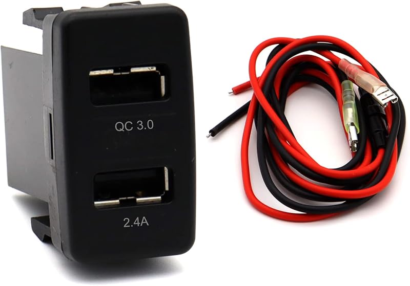 Quick Charger 3.0 Car Power Port Adapter - 2.4A QC USB Socket for iPad/Samsung/Huawei & Other USB Devices