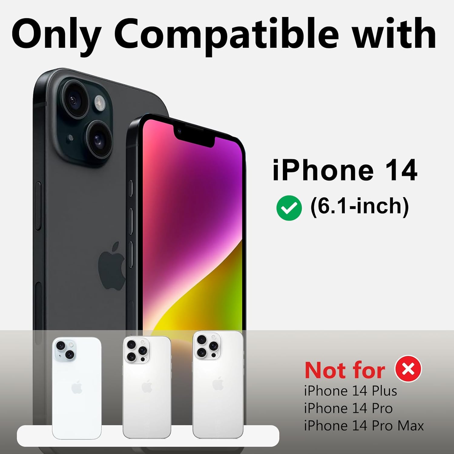 Vofolen for iPhone 14 Case Wallet with Card Holder [Max 5 Cards] Dual Layer Heavy Duty Shockproof Drop Protective Hidden Flip ID Slot Slim Cover for iPhone 14 Phone Case for Men Women, 6.1 Inch Black - Image 8