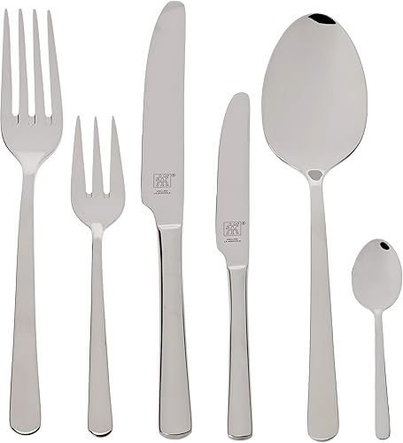 ZWILLING Nova - Cubertería (42 piezas, 13.8 x 9.8 x 3.9 in), color plateado