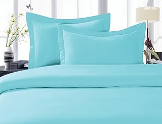 Elegant Comfort 1500 Thread Count Egyptian Quality Super Soft Wrinkle Free 3 pc Sheet Set, Deep Pocket, Twin Aqua