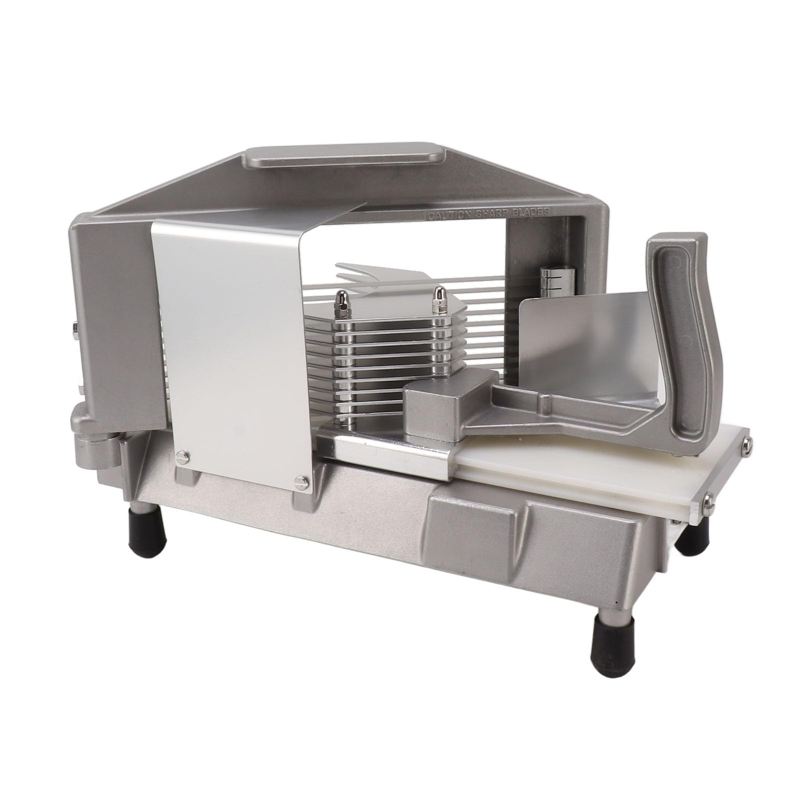 Aramox Kommerzielle Tomatenschneidemaschine, Tomatenschneider aus Aluminiumlegierung mit Edelstahlklingen, 37 X 23 X 19 Cm, Leicht zu Drückender Griff für die Küche zu Hause Im Restaurant (6.5MM)