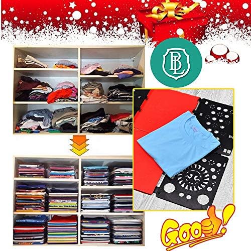 BoxLegend Shirt Folding Board Shirts Folder Easy and Fast to Fold Clothes Folding Boards Laundry Folders (Black-Red)