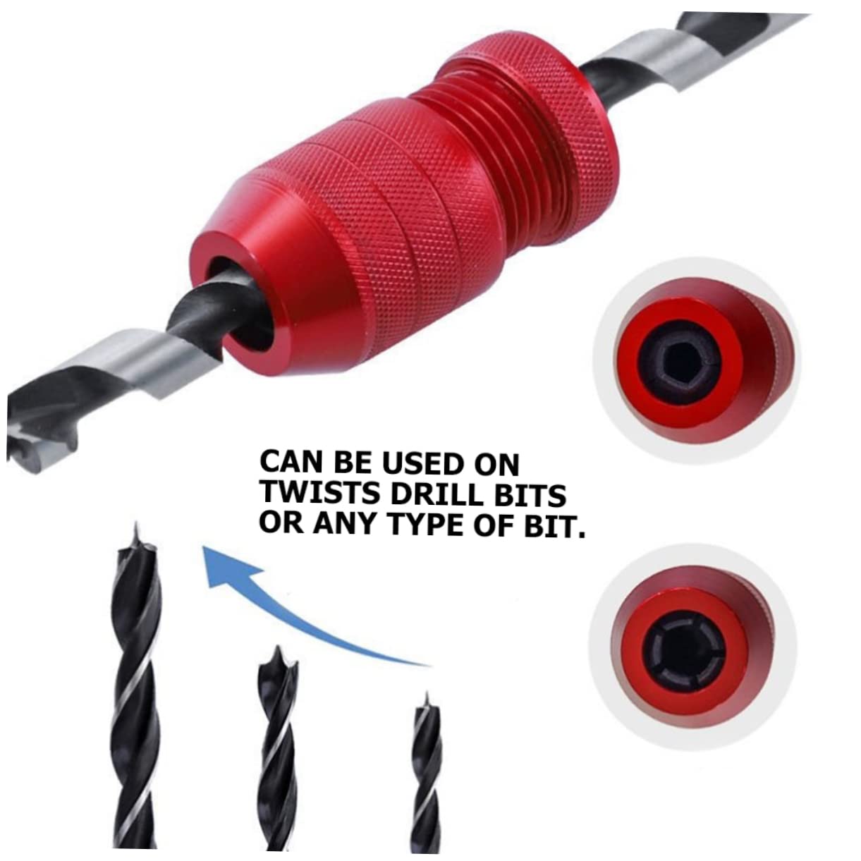 Holibanna 2 Series Tapón De Perforación Pisó Pequeño Detener Bits Collarín De Broca De Tope De Profundidad Kit De Parada De Profundidad De Perforación Aleación De Aluminio Rojo 2 Piezas*2
