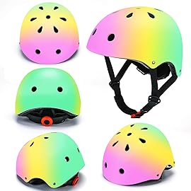 ArgoHome Toddler Kids Bike Helmet Set - Adjustable Cycling Helmet with Knee, Elbow Pads & Wrist Guards Sport Protective Gear Little Kid
