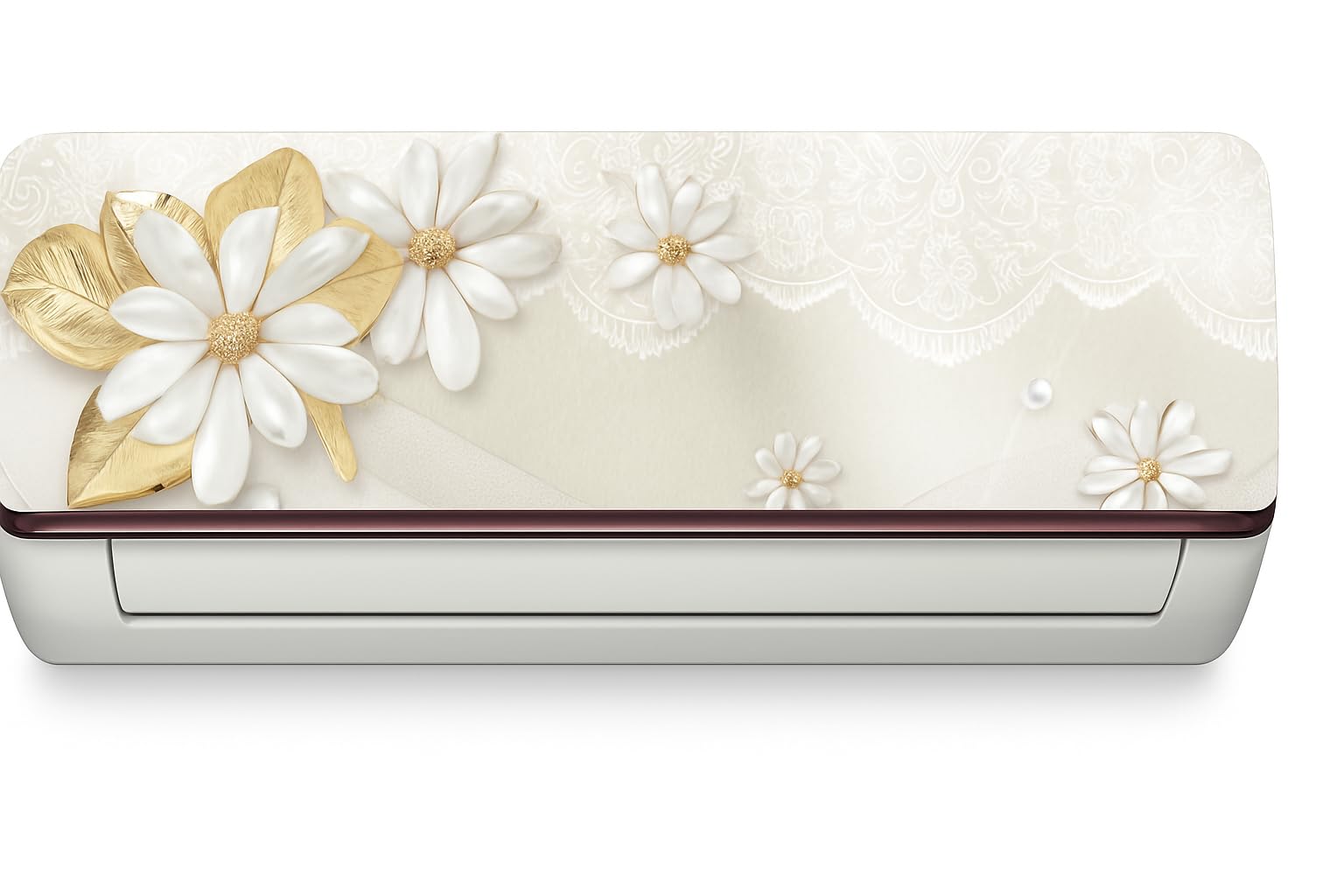 DreamKraft Decorative Flower AC Sticker for Home Decor, Kid's Room, Office Decor (Multicolor PVC Vinyl 30cm x 91cm)-Self-Adhesive