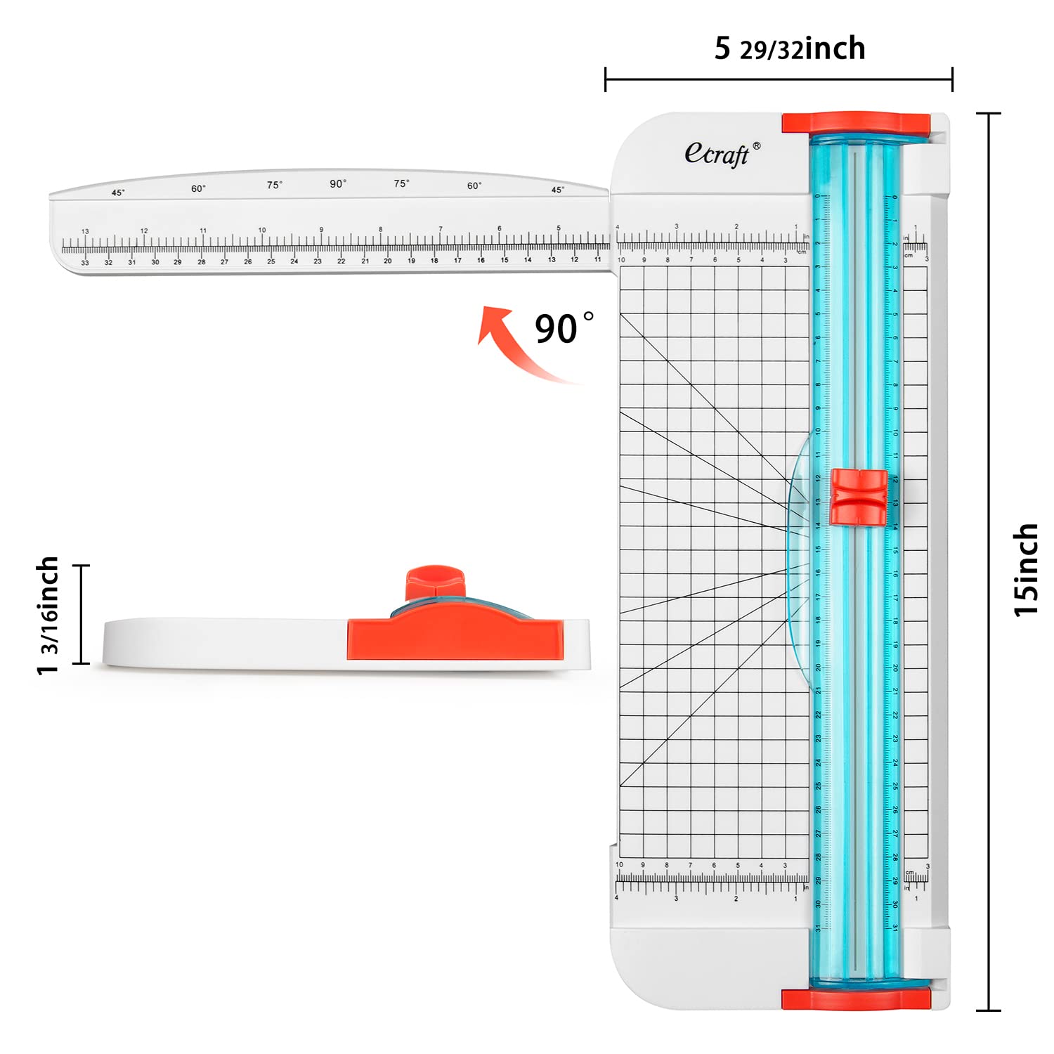 Ecraft Paper Cutter Trimmer with Vinyl Weeding Tool Set Weeder/Scraper/Spatula/Tweezers/Scissors Basic Tools Kit for Scrapbooking,Lable,Cardstock,Coupon,Letter,DIY Art Crafting,Cutting,Splicing