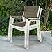 Keter Harmony - Set di 2 sedie impilabili per interni ed esterni, per sala da pranzo e intrattenimento, 2 pezzi, colore cappuccino e bianco