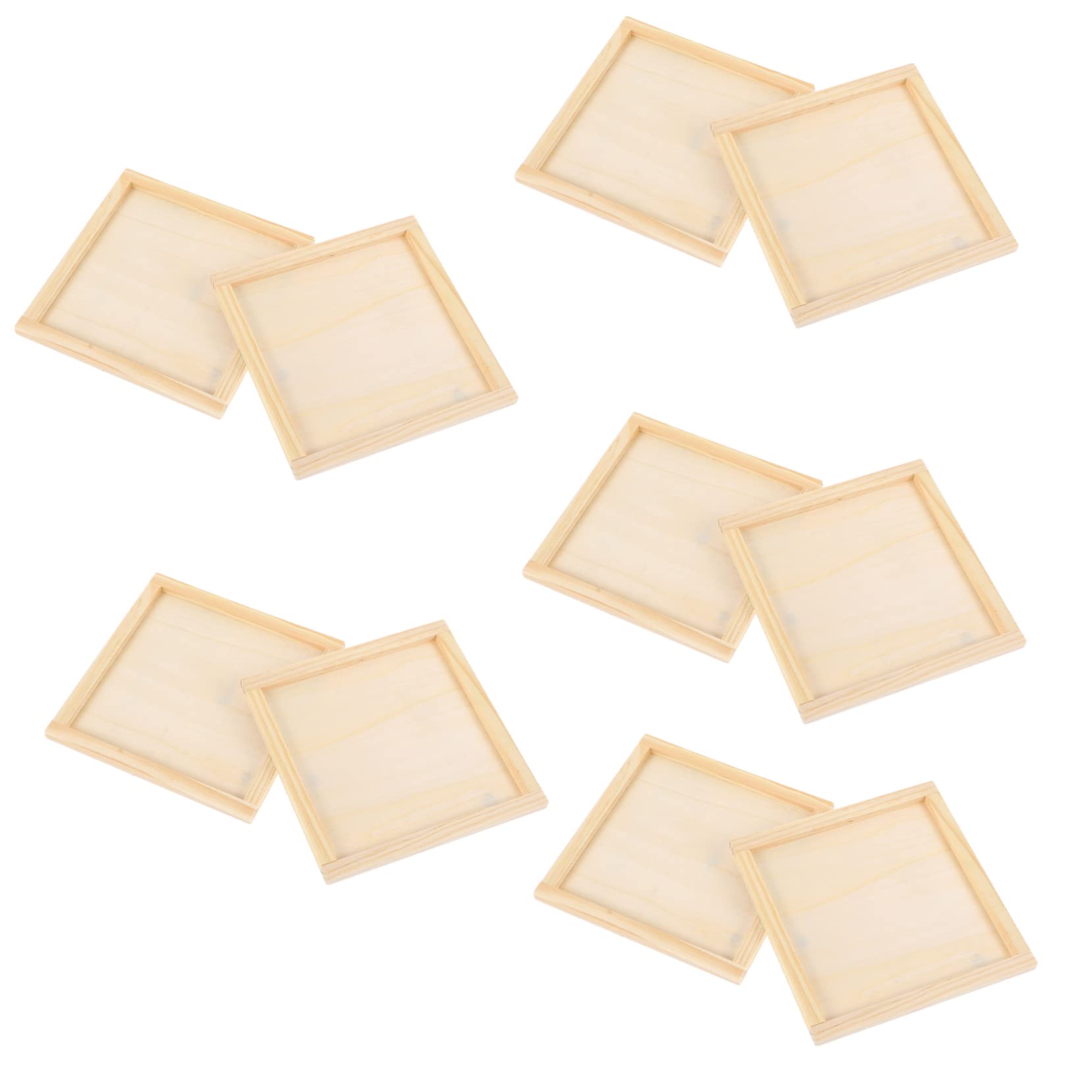 Cornici in Legno per Foto Non Rifinite 10 Pezzi, Quadro Creativo Fai da Te per Argilla e Pittura, Legno Naturale per Ragazzo Ragazza