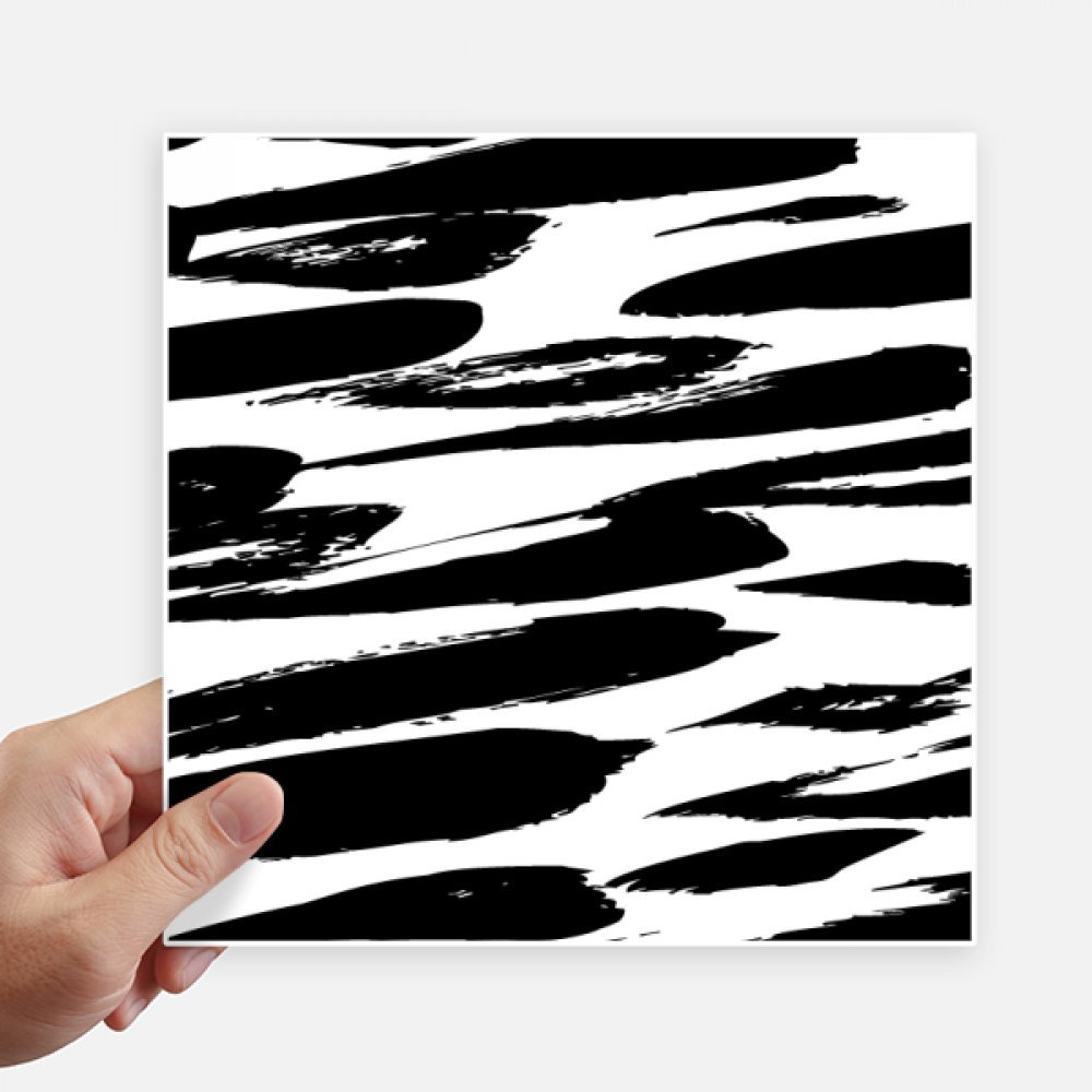Autocollant carré 20 cm peinture chinoise brushwork pour mur et PC 4pcs