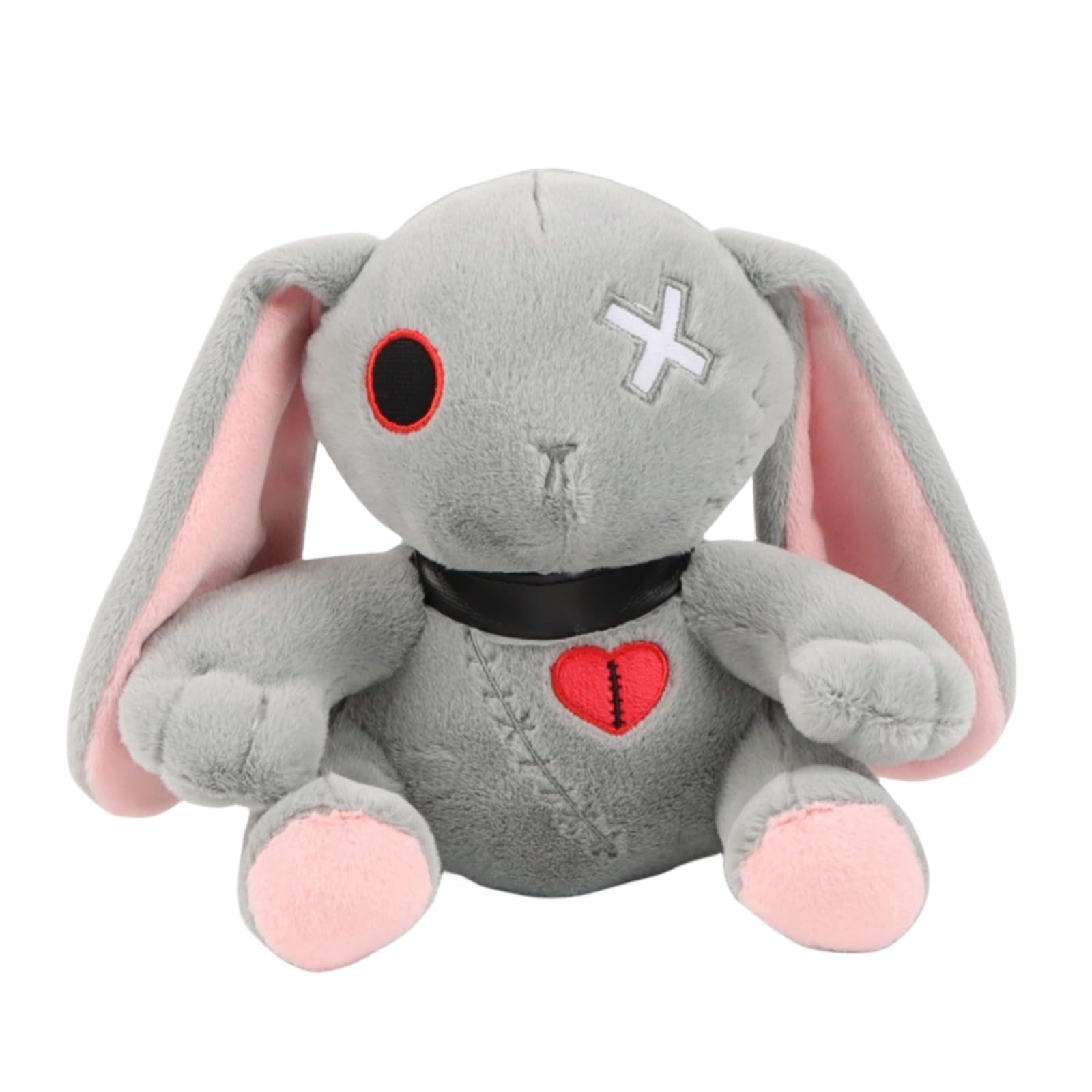 New Halloween Rabbit Plush Toys,9.8 in Crazy Rabbit Plush Doll for Game Fan Gifts Plush Toy Dolls for Kids and Adults,Birthday Christmas Easter Gifts for Fans (Gray)
