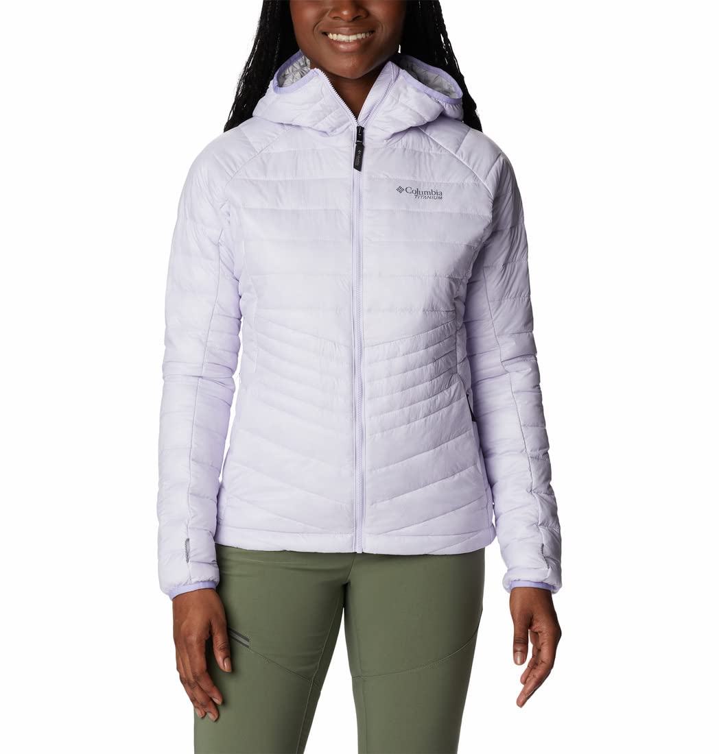 ColumbiaWomen's Polyester, Nylon Standard Length Omni-Heat Inifnity Platinum Peak Hooded Hiking and Trekking Down Jacket