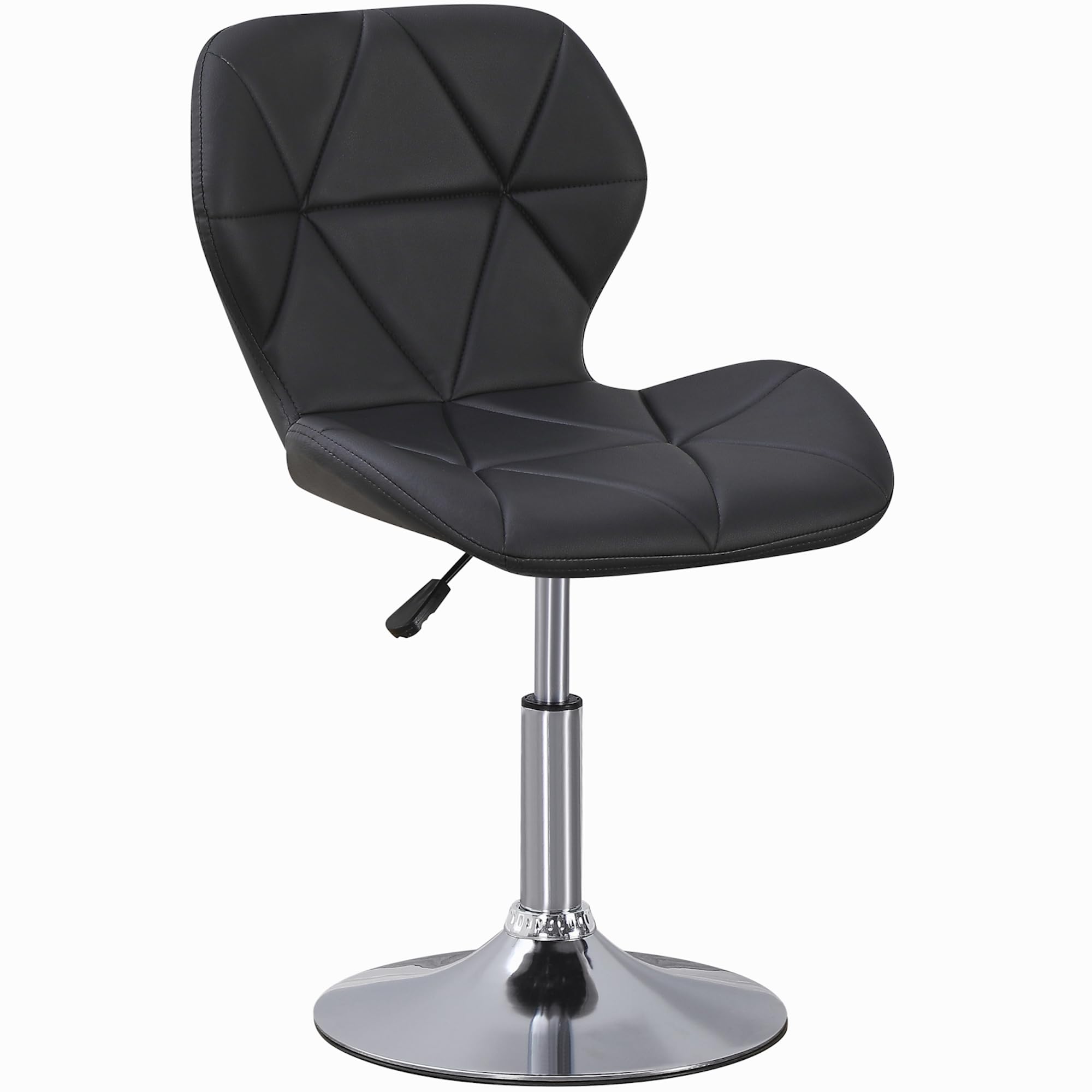 Charles Jacobs Static Swivel Geometric Design Chair with Adjustable Height - Black PU — image 1