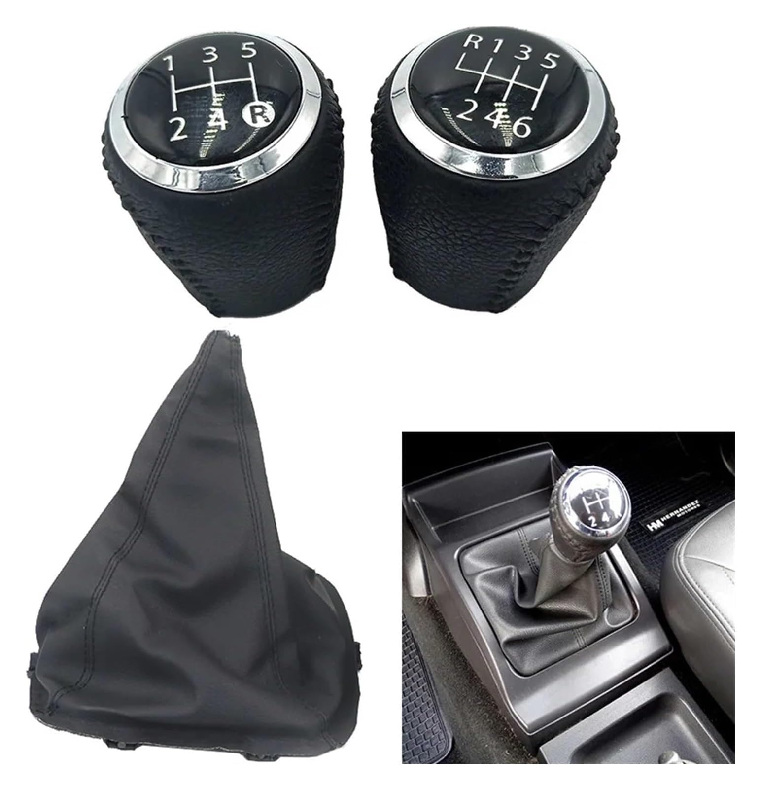 Pour Great Wall Pour Wingle 5 Pommeau Levier Vitesse Manuel Soufflet Cuir Couvercle Coffre Poignée Levier Vitesse levier vitesse(5 Speed Set)