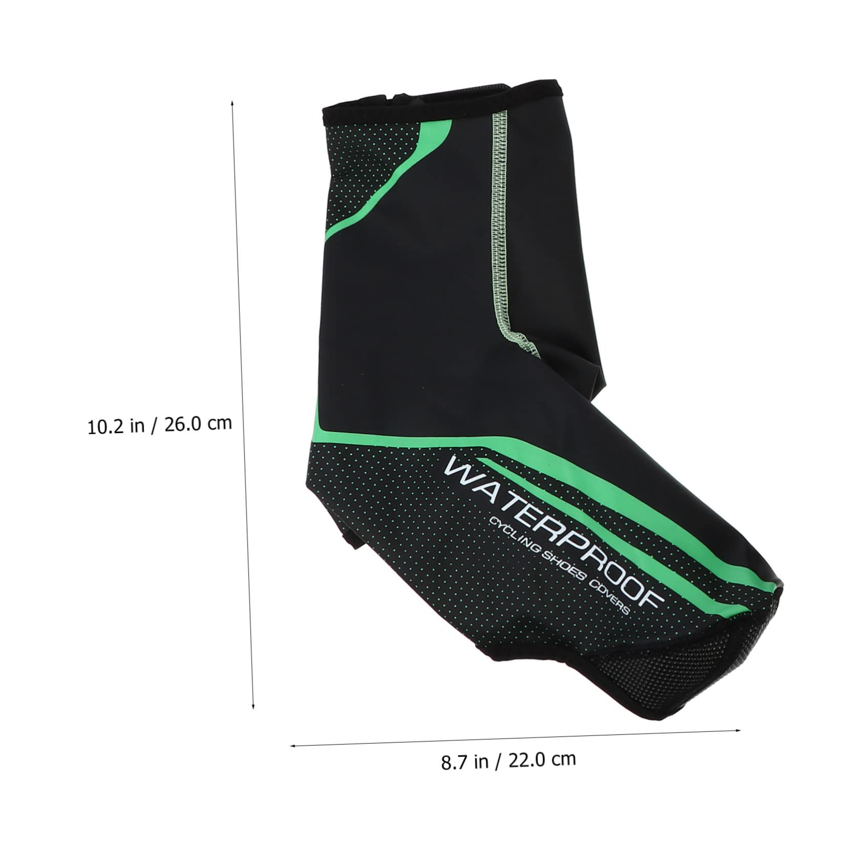 YARNOW Windproof Cycling Shoe Covers Unisex Winter Bike Overshoes Pair Black Green S-m