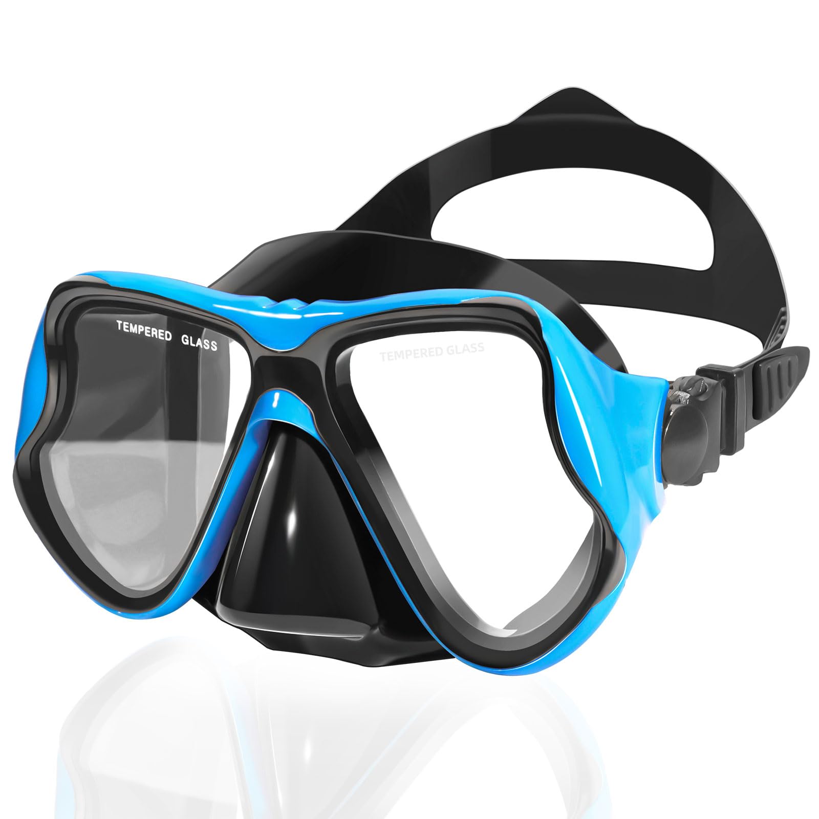 Freela Swim Goggles with Nose Cover Adult Swimming Goggles 180°Clear View Snorkeling Diving Mask for Pool Beach