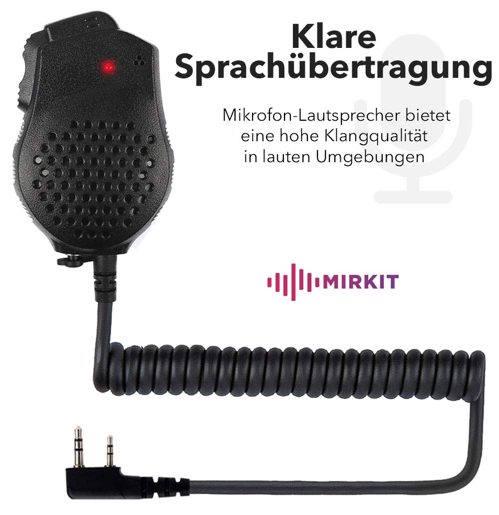 Mirkit Głośnik mikrofon Dual PTT do UV-82