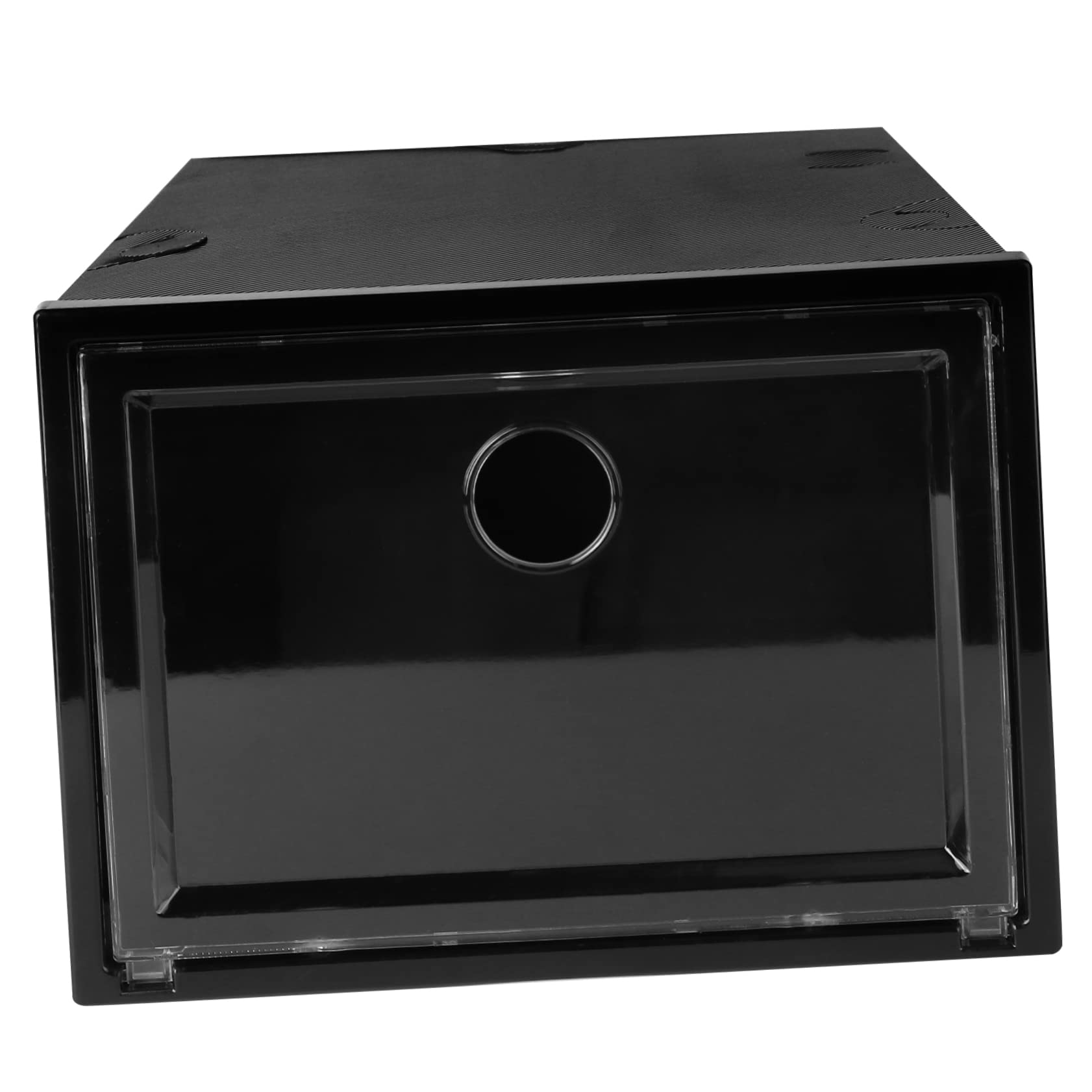 OKUMEYR 1Pc Transparent Plastic Shoes Storage Box Dustproof Sneaker Case for Home Organization Stackable Footwear Container Simple Design for Clean and Tidy Spaces