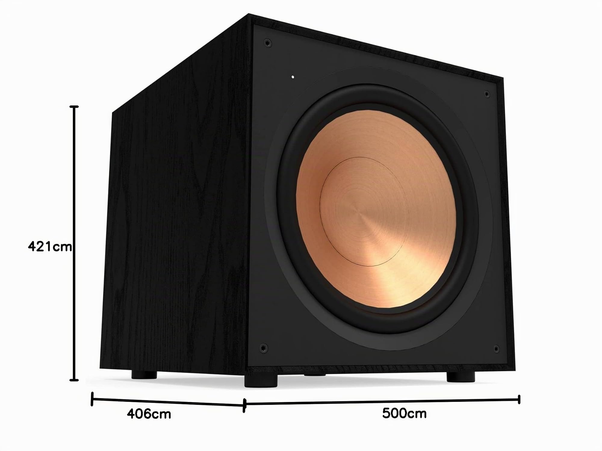 Klipsch R-121SW Black - Subwoofer attivo da 12 pollici in colore nero amplificatore digitale 200 W/400 W