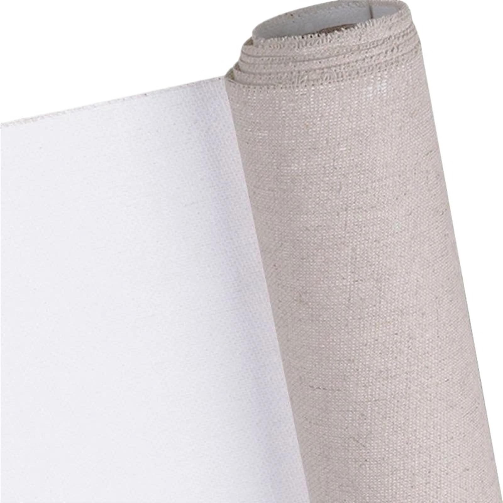Wyqxty Width 58Cm Linen Blend Canvas Roll Linen Canvas Roll 1M Primed Acrylic Oil Painting Artist Width 28-88Cm(Width 58Cm)