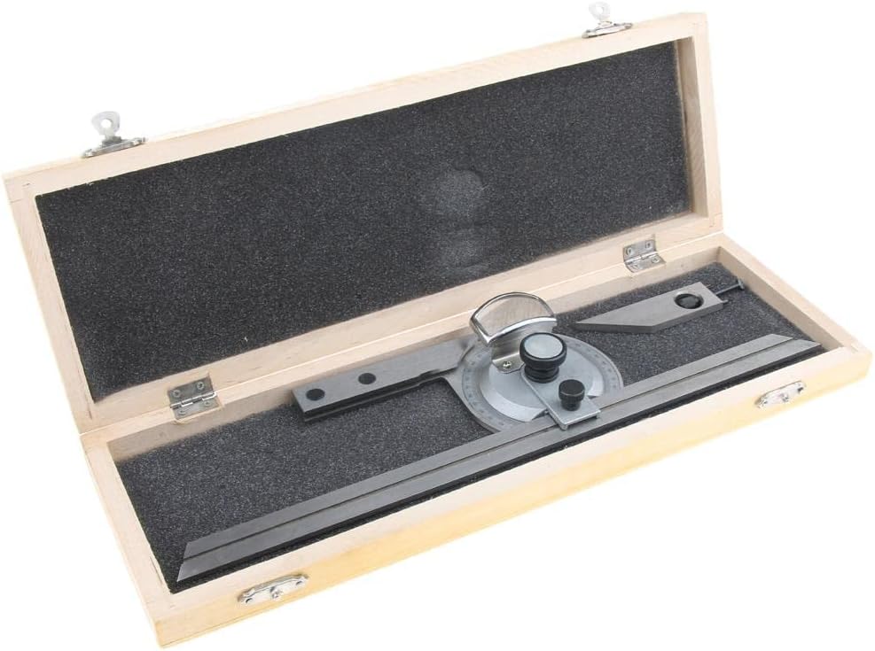 Universal Bevel Protractor W/Magnifier 360 Degree Fine Adjustment