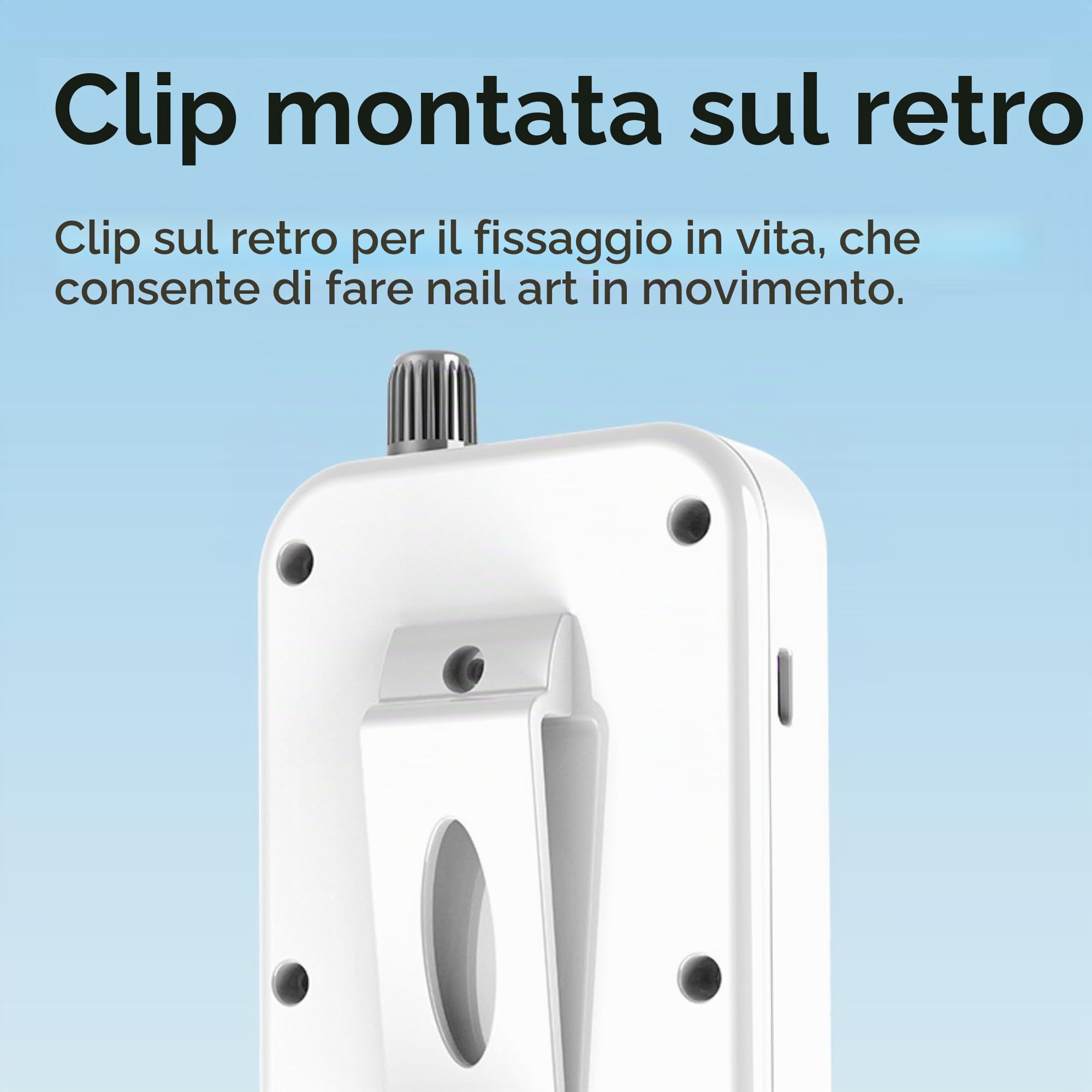 Fresa per unghie senza fili 50 W 45000 RPM con USB-C, ricaricabile, con set di fresa, lima elettrica professionale per unghie gel e acrilico, salone e casa