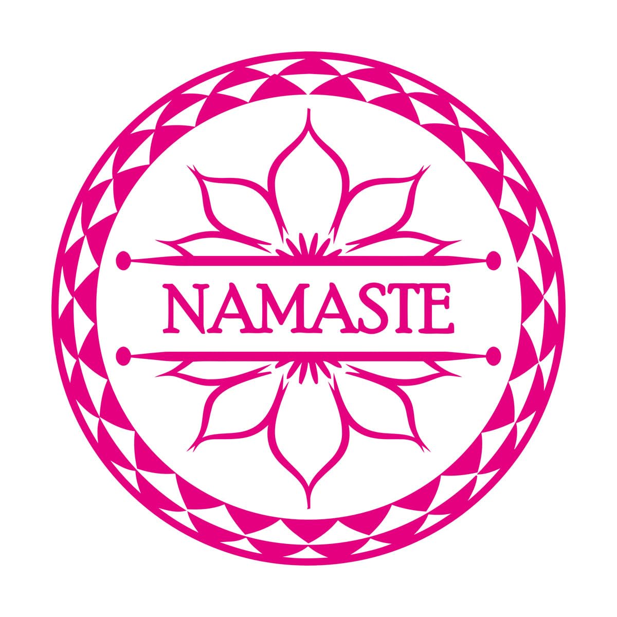 Vinyl Wall Decals Lotus Flower Yoga Meditation Center Logo Namaste 36x36cm Art Mural Painting Small Rosered
