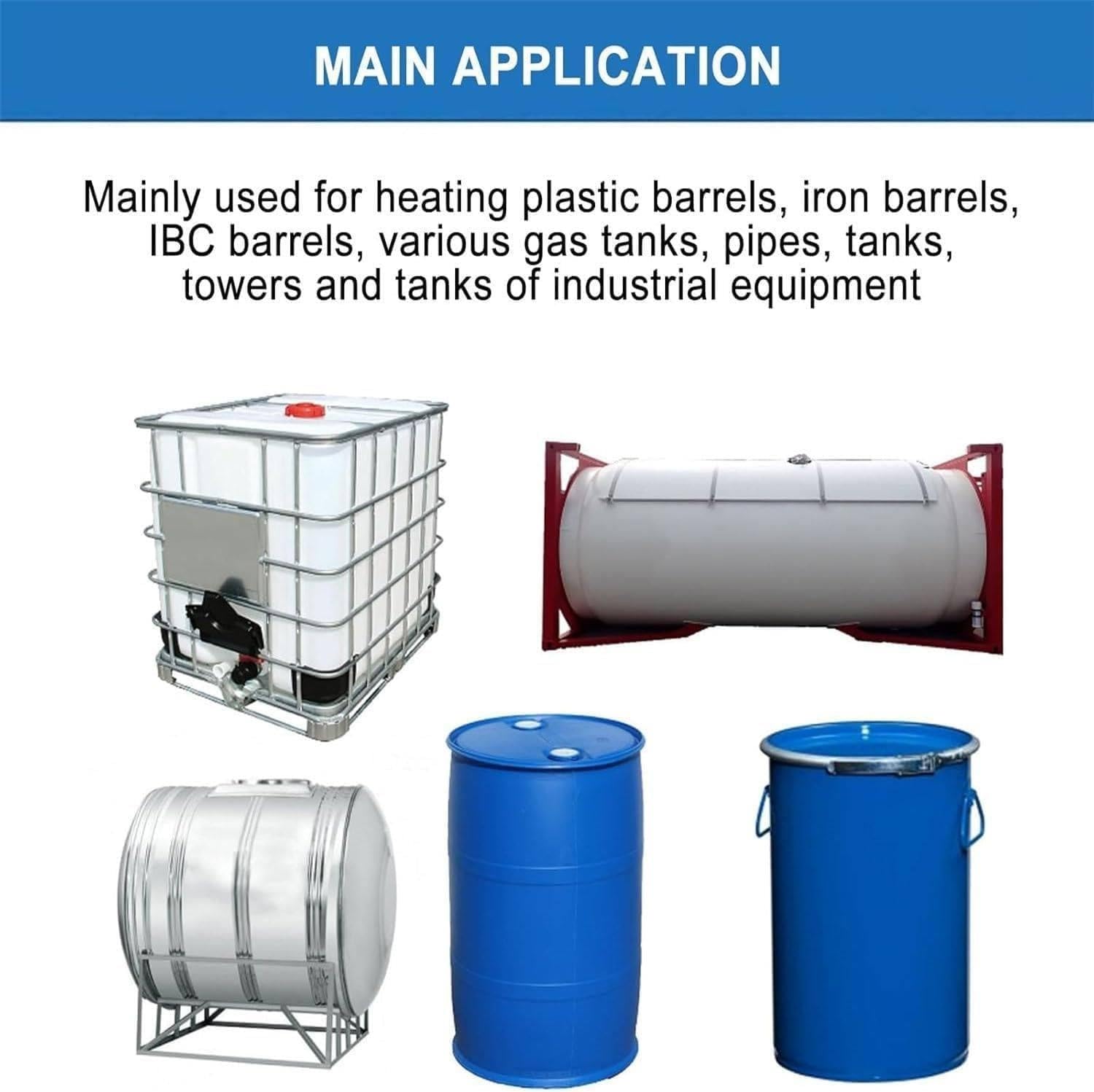 Calentador De Barril De Tonelada Ibc, Manta Calefactora De Tambor De 4000 W