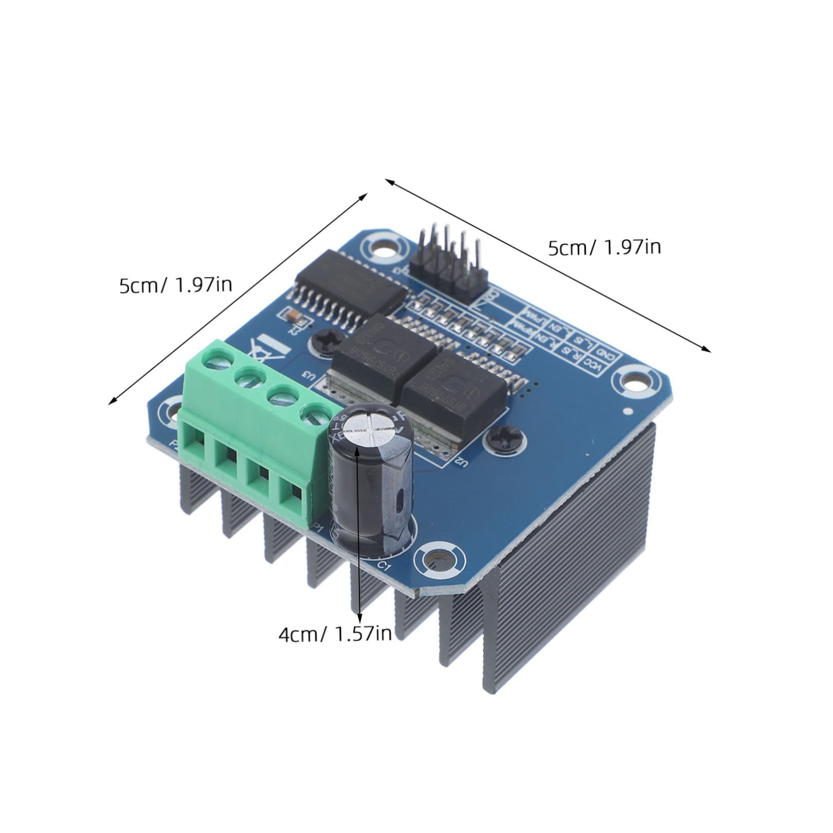 LALAFINA 2piezas Módulo de Accionamiento del Motor 43a Módulo Controlador del Motor Protección de Aislamiento 5v Indicador de Voltaje Control de Velocidad Pwm para Aplicaciones