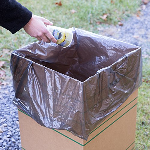 Contenedor de basura y reciclaje de cartón Kraft 40 gal - 2 unidades miniatura 2
