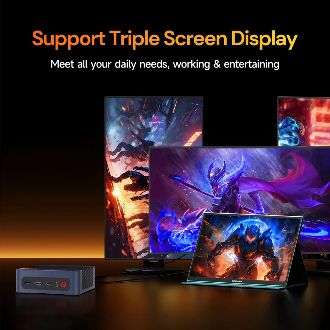 Wo We P8 Ryzen 5 7640HS (>Ultra 9 288V), NO RAM, NO SSD, 1.2lb Barebone Light Mini Gaming PC w/NO OS, Radeon 760M iGPU, Triple 4K Display via HDMI/DP/Type-C, 2.5Gb RJ45 & WiFi 6E (by_wo-we) - 3