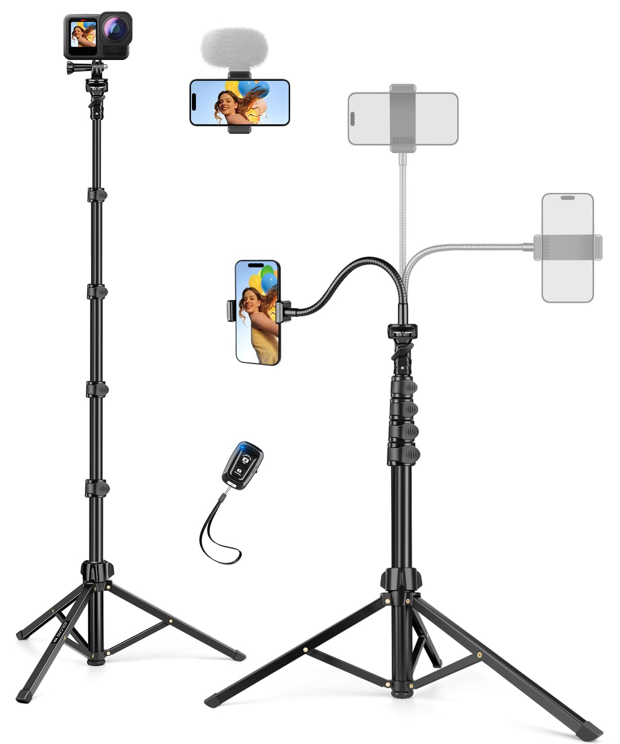 JOILCAN 200cm Tripode para Movil Alto con 25cm Cuello