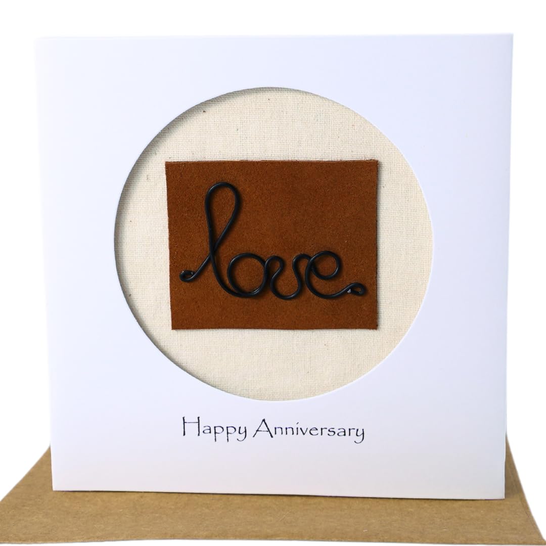 Camellia Bees 11th Steel Wedding Anniversary Card For Her Him, Handmade Card for Happy Couple, Wife, Husband (11th) โ image 1