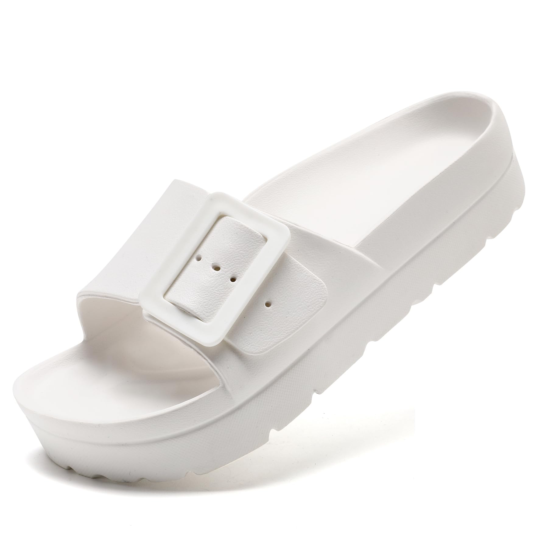 Waysoland Sandalen Damen Sommer,Orthopädische Damen Bequeme Folien Dicke Sohlen Plattform Sandalen mit einstellbarer Schnalle und Ultra Kissen