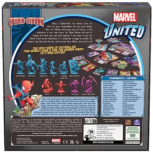 Spin Master Games 6067194 Marvel United Spider-Geddon Strategy Board Game By Cmon & Spin Master Games | Spider Man Adult Toy thumb #8