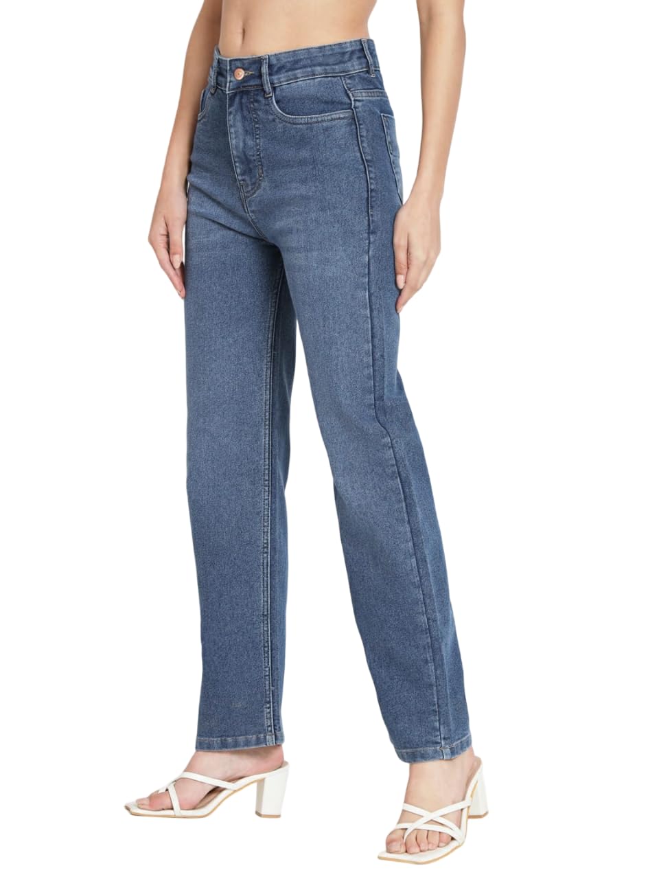 Fashionfibre Women’s High-Rise Straight Fit Stretchable Jeans Fashionfibre Women’s High-Rise Straight Fit Stretchable Jeans