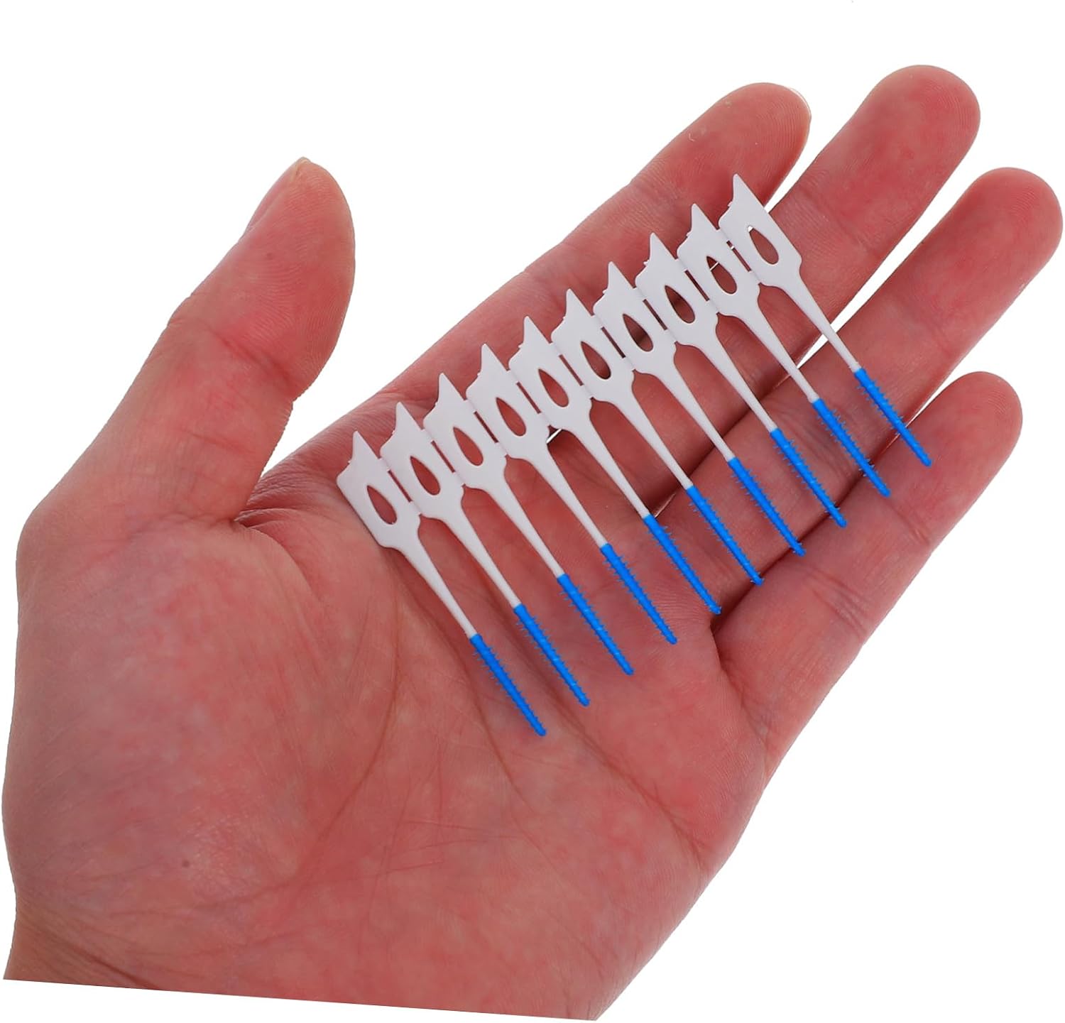 GLEAVI 40pcs Silicone Toothbrush Picks Interdental Brush for Cleaning Gaps Gentle Gums Portable for Travel and Household