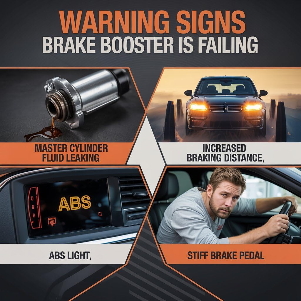 54-73360 Vacuum Power Brake Booster Compatible with 1986-1993 Dodge D250 Pickup 1984-1993 D350 W250 W350 Pickup 4294154, 52008407, 5252175