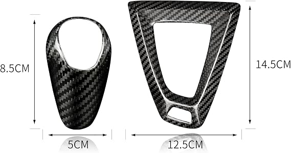 AIRSPEED Carbon Fiber Gear Shift Knob Cover Trim for BMW F80 M3 F82 M4 2014-2018, Black