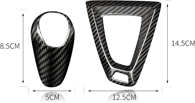 AIRSPEED Carbon Fiber Gear Shift Knob Cover Trim for BMW F80 M3 F82 M4 2014-2018, Black
