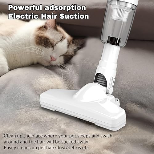 Miniatura 6 de Aspiradora inalámbrica, 6000 Pa potente succión de mano y aspiradora 2 en 1 para el hogar, sofá, automóvil, limpieza de pelo de mascotas
