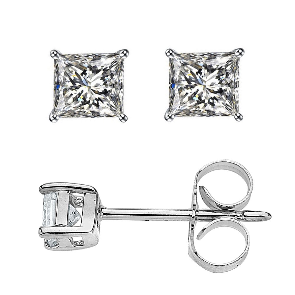 925 Sterling Silver 3mm By 3mm Mini Sterling Silver Cubic Zirconia Stud Earrings