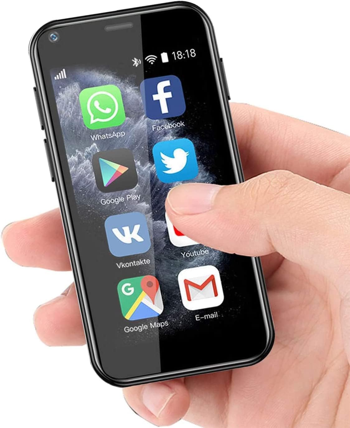 Longben Mini Smartphone Unlocked Cell Phone 2.5 Inch Android 3G Small Mobile Quad Core 2G+16G Small Phone Dual SIM (Black)