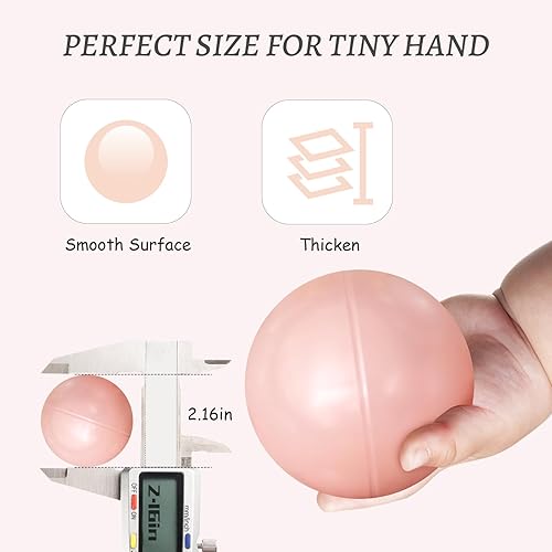Miniatura 3 de ZLEVEAYN 100 bolas para bolas, a prueba de aplastamiento, colores perlas, sin BPA, no tóxico, bolas de juego de plástico para bebés, niños,