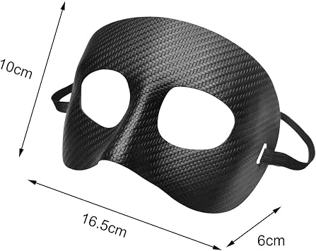 F Fityle Basketball Face Cover Nose Protection Sports Football Black with Elastic Band Durable Masquerade Mask Face Protection Lightweight Facial Cover Black Protector for Sports Carnival