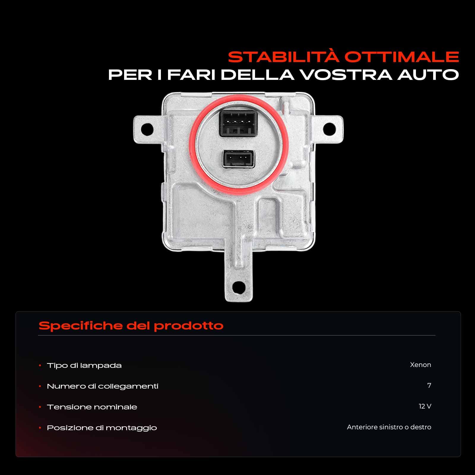 Frankberg Centralina xenon Illuminazione su entrambi i lati Compatibile con A3 8P1 A4 8K2 A5 8T3 A6 4F2 Q5 8RB Cadd.y III MPV 2CB 2CJ 2KB 2KJ E.O.S 1F7 1F8 Tigua.n 5N Replace# 601067