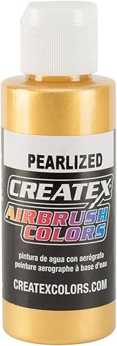 Miniatura 1 de Createx Pintura para aerógrafo, oro satinado perla, 2 oz