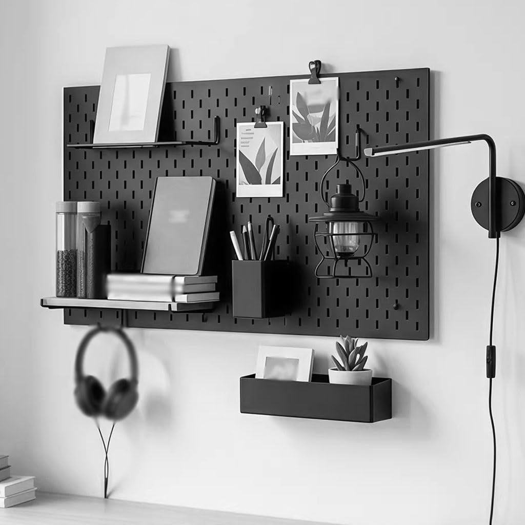 4er-Set Display Pegboard Set, Stahl Schwere Wandaufbewahrung, Einfach Zu Installieren(Blue color)