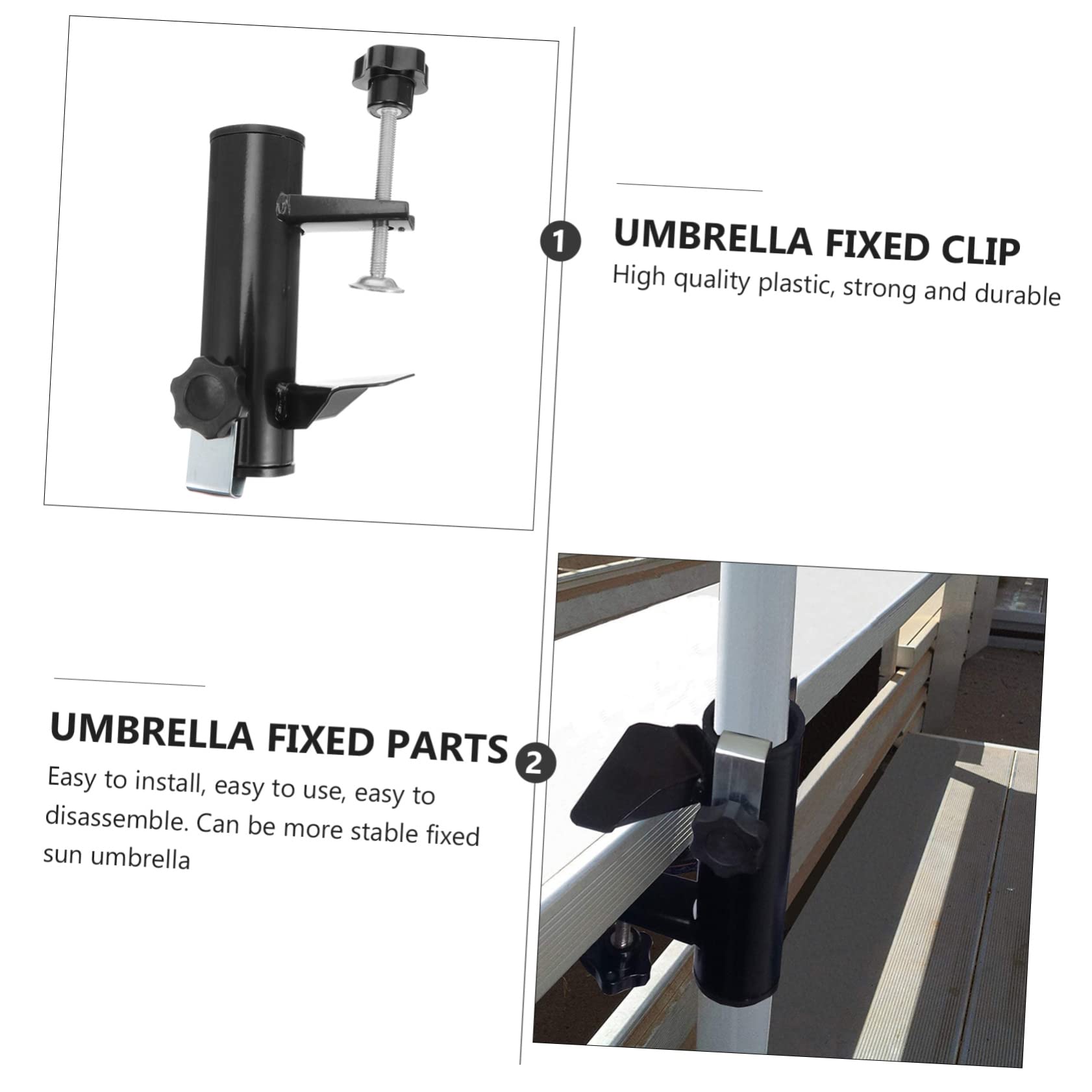 ORFOFE Sun Umbrella Clip Patio Umbrella Fixed Fitting Unbrella Beach Parasol Holder Parasol Fixing Parts Umbrella Fixed Parts Umbrellas for Rain Plastic Umbrella Stand Outdoor